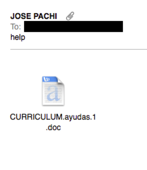 Jose Pachi bad spam email example